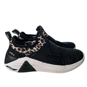 Women's Mark Nason A Linear Kenley Slip On Sneakers 133290 size 6 Black Leopard